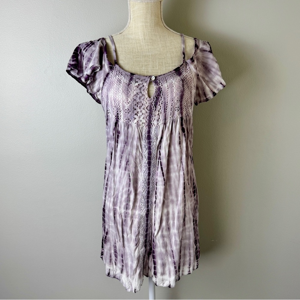 Socialite Purple Tie-Dye Women's Mini Dress